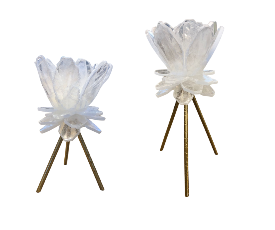 Flor de Mármol con base de Metal