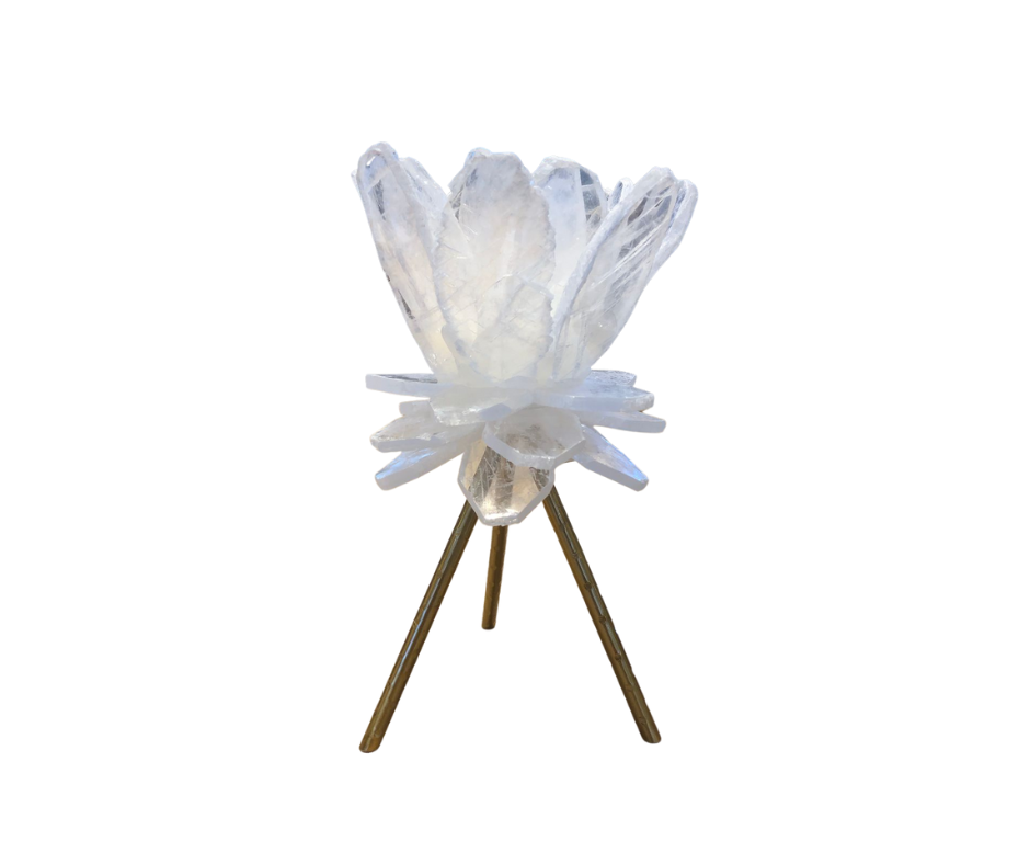 Flor de Mármol con base de Metal