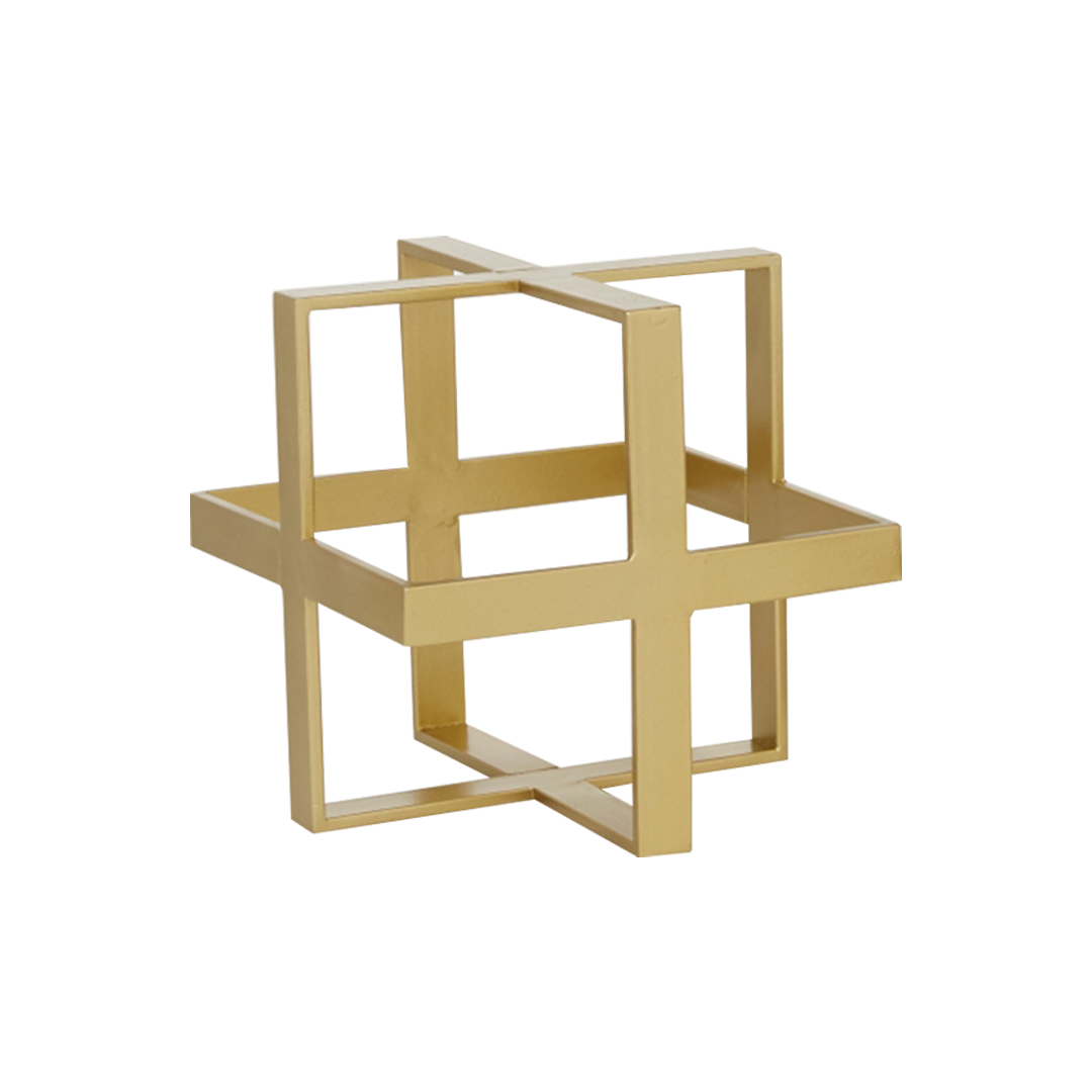 Par de cubos dorados