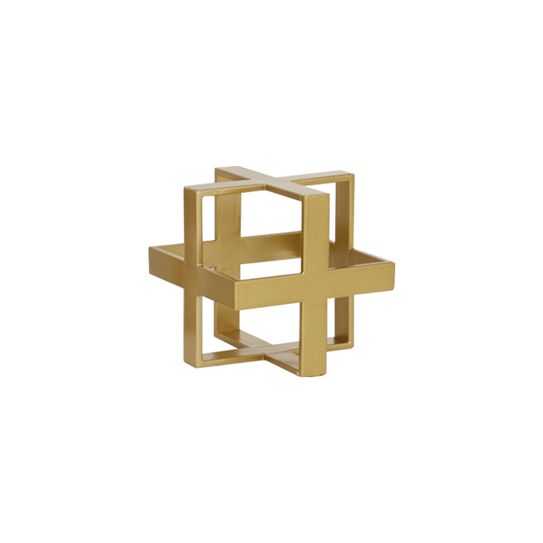 Par de cubos dorados